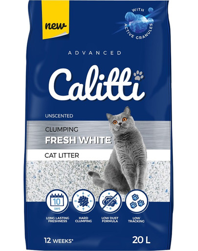 CALITTI Fresh White Bentonitové stelivo pro kočky 20 l