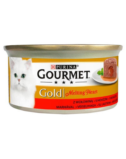 GOURMET Gold cat Melting Heart s hovězím 85g