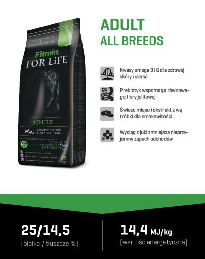 FITMIN Dog for life adult - 3 kg