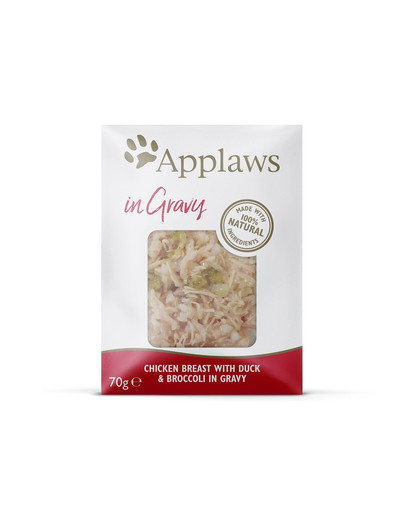 APPLAWS Pouch Kuřecí prsa s kachnou a brokolicí v želé 70 g