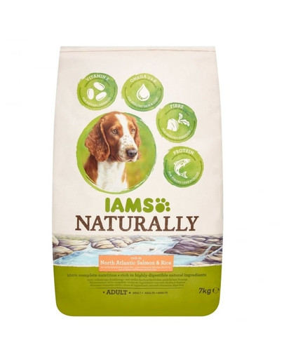 IAMS Naturally Adult Dog rich in North Atlantic Salmon & Rice 7 kg
