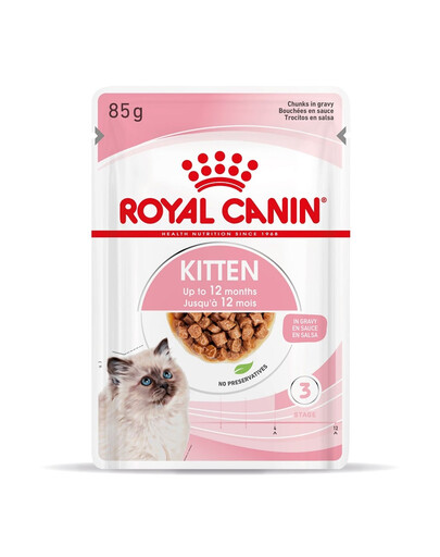 ROYAL CANIN Kitten Instinctive 4x85 g vlhké krmivo v omáčce pro koťata do 12 měsíců věku