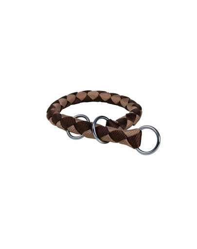 TRIXIE Polostahovací obojek "Cavo" 52 – 60 cm / 18 mm hnědý / béžový