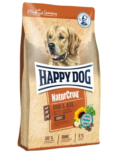 HAPPY DOG NaturCroq hovězí / rýže  15 kg