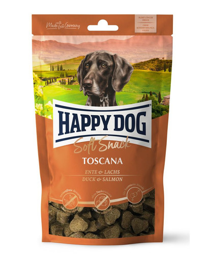 HAPPY DOG Soft Snack Toscana 100 g kachna a losos