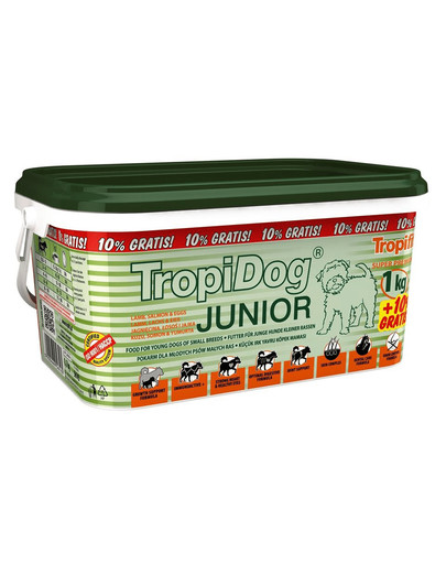 TROPIDOG Junior small breeds vědro 3l / 1.1 kg