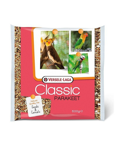VERSELE-LAGA Parakeet Classic 500 g krmivo pro střední papoušky, hrdličky