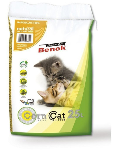 BENEK Super Corn Cat kukuřičné stelivo Natural 25l