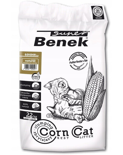 BENEK Super Corn Cat 22 kg kukuřičné stelivo pro kočky