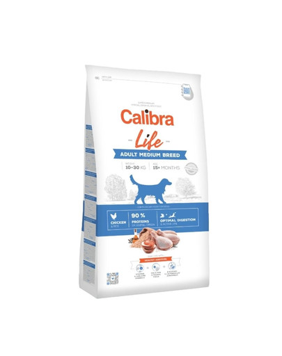 CALIBRA Dog Life Adult Medium Breed Chicken 12 + 2 kg