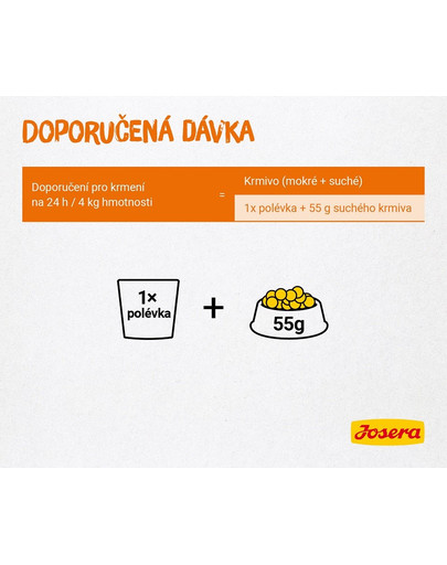 JOSERA Soup Kuře s mrkví a špenátem 16 x 70 g