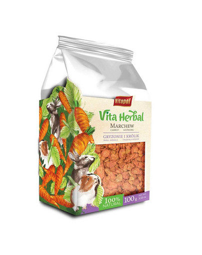VITAPOL Vita Herbal Sušená mrkev pro hlodavce a králíky 100 g