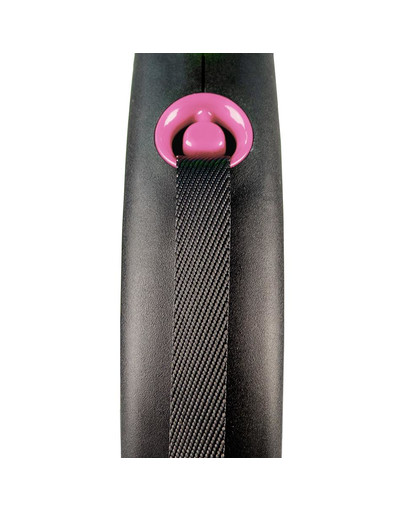 FLEXI Samonavíjecí vodítko Black Design L páska 5 m růžové