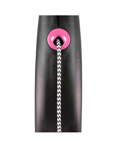 FLEXI Vodítko Black Design M Cord 5 m růžové