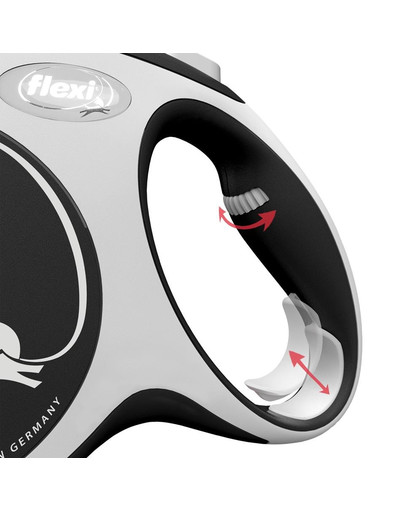 FLEXI Vodítko New Comfort M Tape 5 m černá