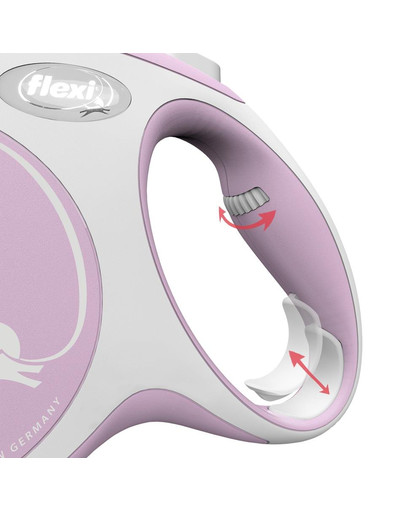 FLEXI Vodítko New Comfort M Tape 5 m růžová