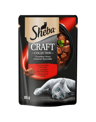 SHEBA Sheba Craft Collection s hovězím masem v omáčce 12x85g