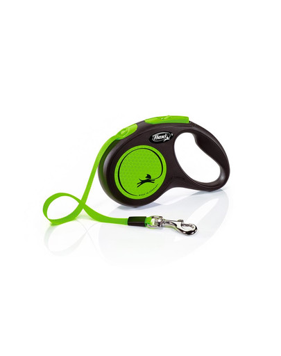 Levně FLEXI Vodítko New Neon S Tape 5m zelené
