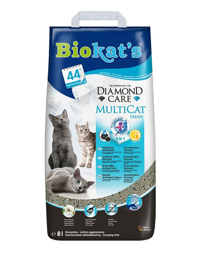 BIOKAT'S Diamond Care Multicat fresh 8 l bentonitové stelivo