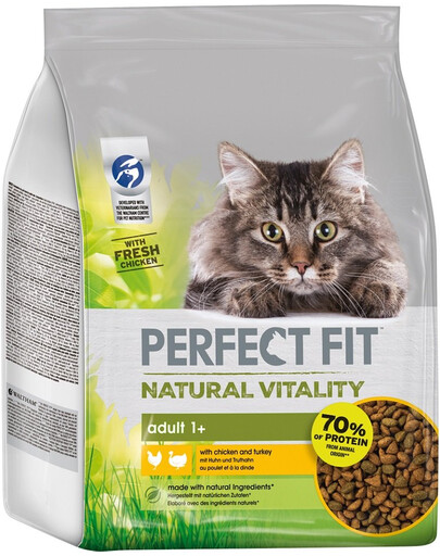 PERFECT FIT Cat Adult Natural Vitality Chicken & Turkey 2,4 kg