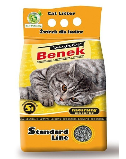 BENEK Super Standard Natural Bentonitové stelivo 5 l x 2 (10 kg)