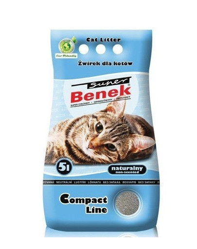 BENEK Super Compact Natural Bentonitové stelivo 5 l x 2 (10 l)