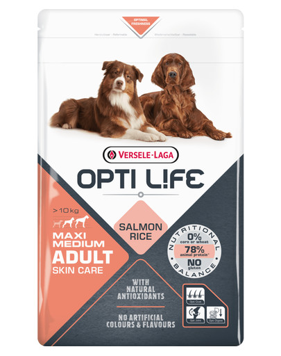 VERSELE-LAGA Adult Skin Care Medium & Maxi - pro dospělé psy středních a velkých plemen s citlivou pokožkou 12,5 kg