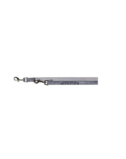 TRIXIE Vodítko "Modern art this is the boss adjustable lead" XS 2 m / 10 mm šedé