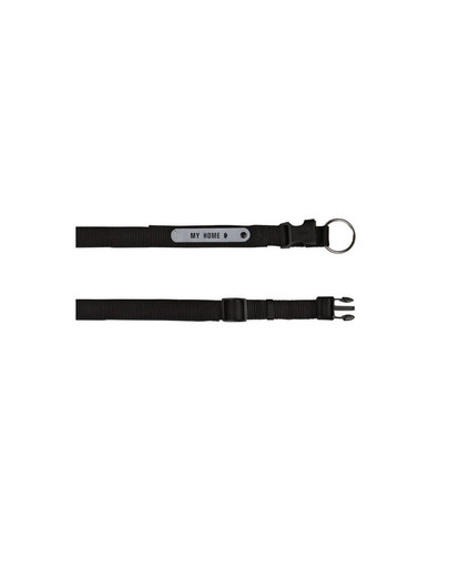 TRIXIE Obojek s jmenovkou S 30 – 35 cm / 20 mm černý