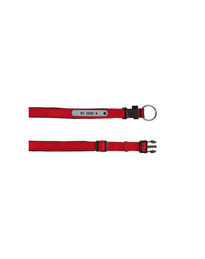TRIXIE Obojek s jmenovkou m: 35–40 cm / 20 mm červený