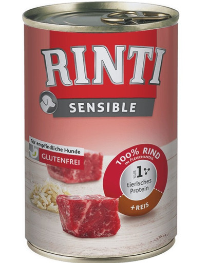 RINTI Sensible konzerva s rýží pro citlivé psy 400 g