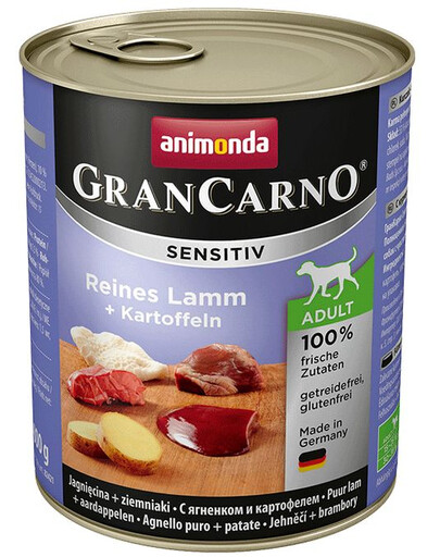 ANIMONDA Grancarno Sensitive 800 g konzervy pro citlivé dospělé psy