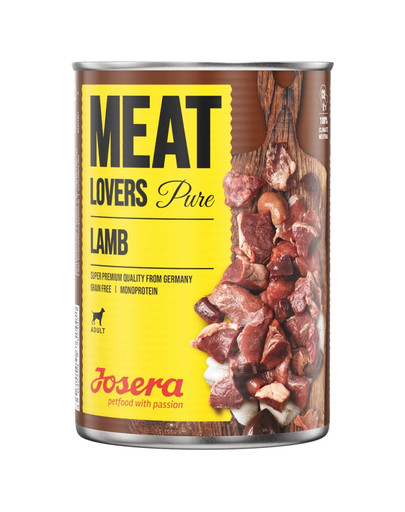JOSERA Meatlovers Pure 6x400g monoproteinové konzervy pro psy