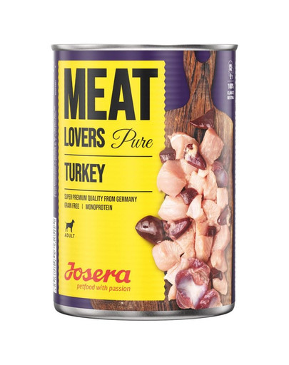JOSERA Meatlovers Pure 6x400g monoproteinové konzervy pro psy