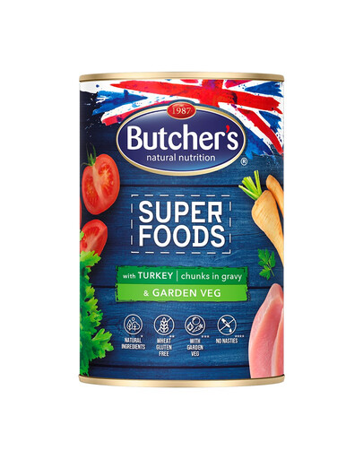 BUTCHER'S Super Foods 400g kousky v omáčce pro psy