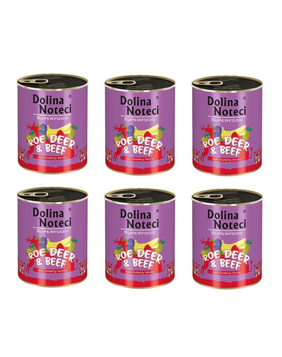 DOLINA NOTECI Premium SuperFood 800 g x 6 ks konzerva bez obilovin pro dospělé psy