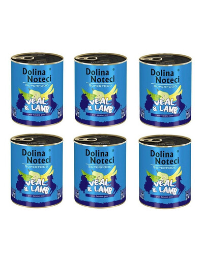DOLINA NOTECI Premium SuperFood 800 g x 6 ks konzerva bez obilovin pro dospělé psy