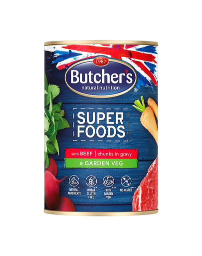 BUTCHER'S Superfoods Dog Tripe Hovězí a zelenina 400g