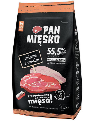 PAN MIĘSKO Telecí a krůta 3 kg