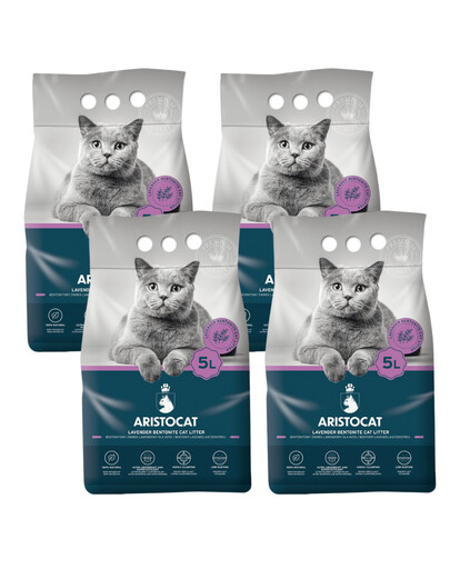 ARISTOCAT Bentonite Plus Bentonitové stelivo s vůni levandule 20 l (4 x 5 l)