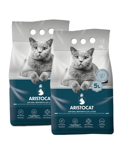 ARISTOCAT Bentonite Plus bentonitové stelivo přírodní 10 l (2 x 5 l)