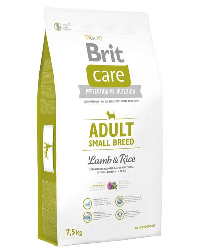 BRIT Care Dog Adult Small Breed Lamb&Rice 7.5kg