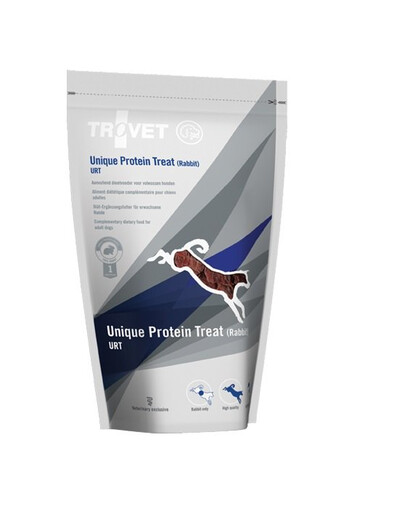 TROVET Unique Protein Treat Rabbit URT 125g funkční pamlsky pro psy
