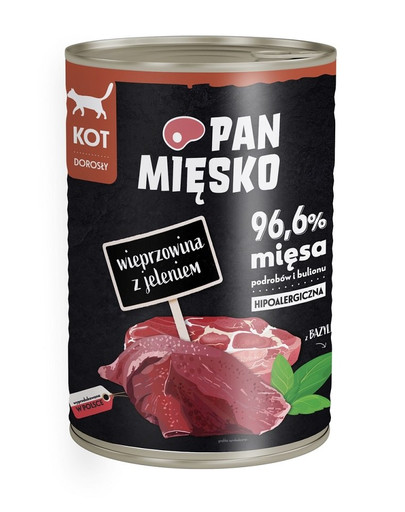 PAN MIĘSKO Hypoalergenní 400g Vepřové maso s jelenem