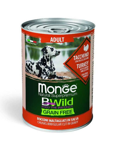 MONGE BWild Dog Grain Free Krůtí 400g