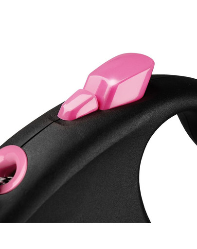 FLEXI Vodítko Black Design S Cord 5 m růžové