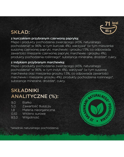 SHEBA Nature's Collection Drůbeží příchutě v omáčce 8x85g kuře s paprikou a krůtí maso s mrkví
