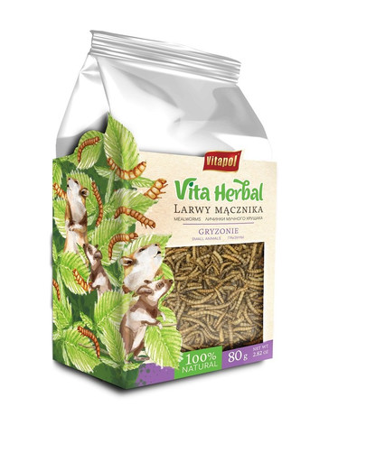 VITAPOL Vita Herbal Larvy moučných červů pro hlodavce 80 g