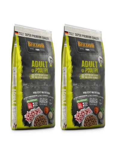 BELCANDO Adult Grain Free Poultry 2 x 12.5 kg granule pro střední a větší plemena