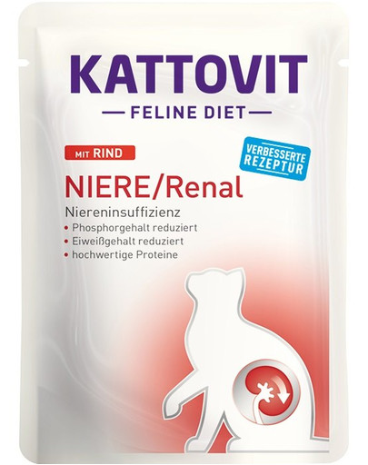 KATTOVIT Feline Diet Niere/Renal Hovězí 85 g